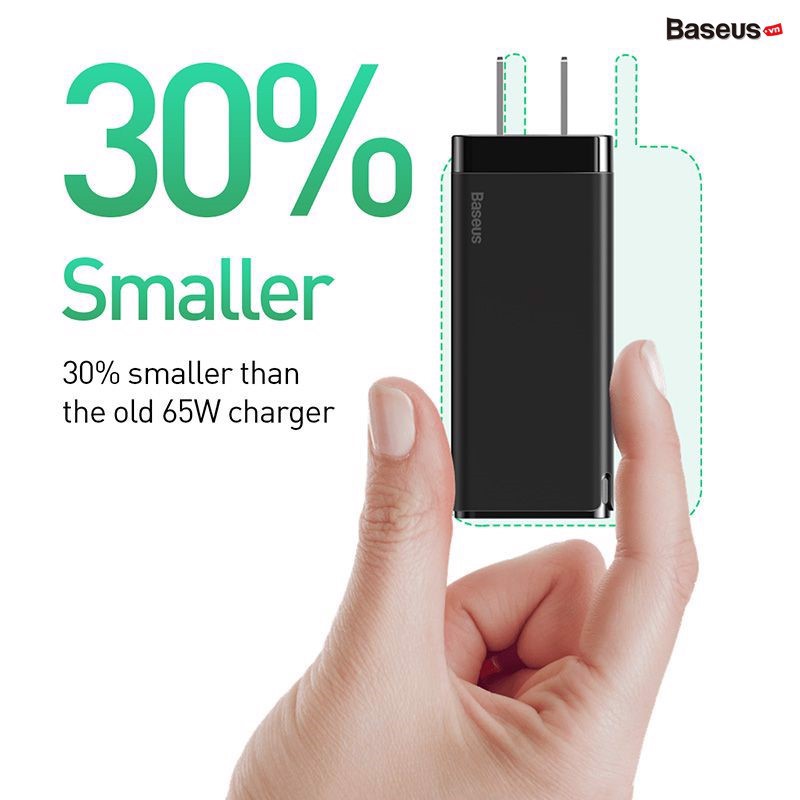 ❣️ Củ Sạc đa năng thế hệ mới Baseus GaN Travel Quick Charger 65W cho Smartphone/ Tablet/ iPad/ Macbook/ Laptop