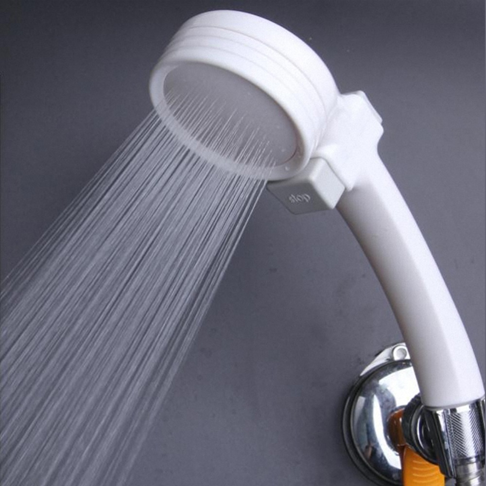 Vòi sen tăng áp lực Nhật tiết kiệm nước có nút điều khiển tắt mở trên thân vòi, phụ kiện nhà tắm Minh House