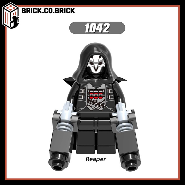 Lego Trò chơi Over Watch Reinhardt, Tracer, Reaper &amp; D.va Đồ chơi Lắp ráp Mô hình Non lego và Minifigure X0230