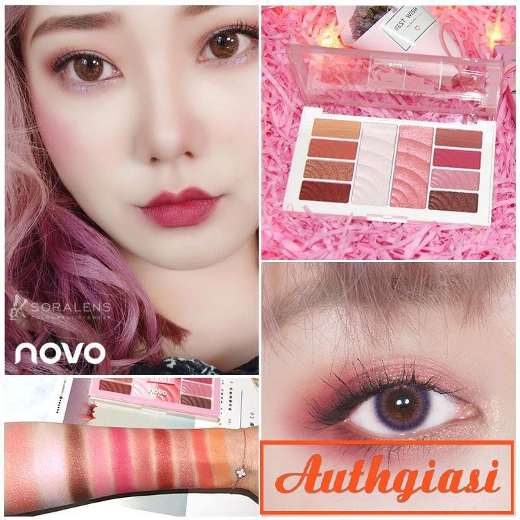 Bảng phấn mắt má hồng và highlight Novo Ornate Lemonade Craze mềm mịn da | BigBuy360 - bigbuy360.vn
