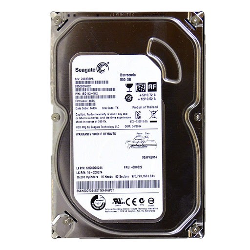 Ổ Cứng HDD Seagate 500Gb 3.5"inch 7200rpm SATA3 6Gb/s Chất Lượng  NEW Chính Hãng 24 Tháng