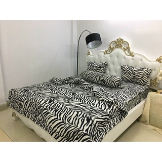 Bộ drap thun ❤️FREESHIP❤️ ga thun Hàn quốc mẫu ngựa vằn ( 1 ga,3 vỏ gối)