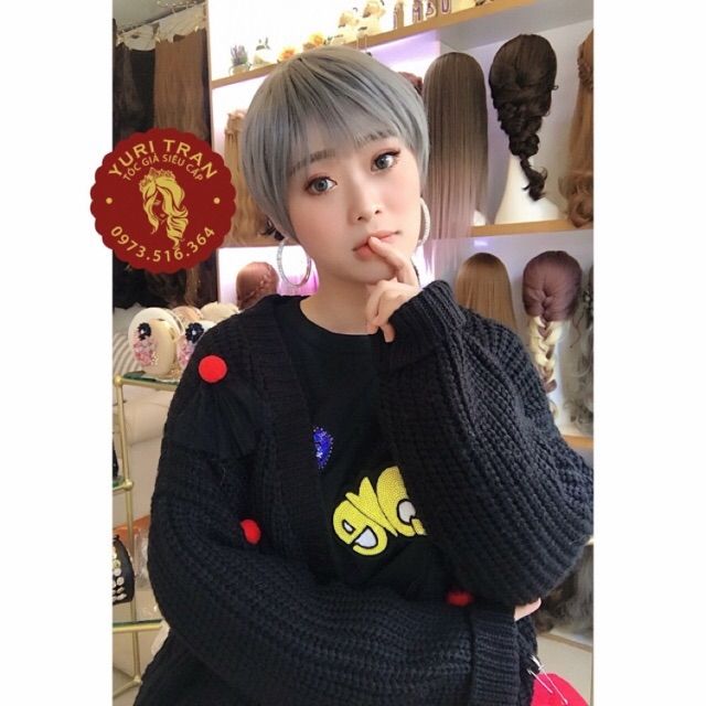 Tóc giả nữ ❤FREESHIP❤ tóc cả đầu tomboy- tặng lưới trùm