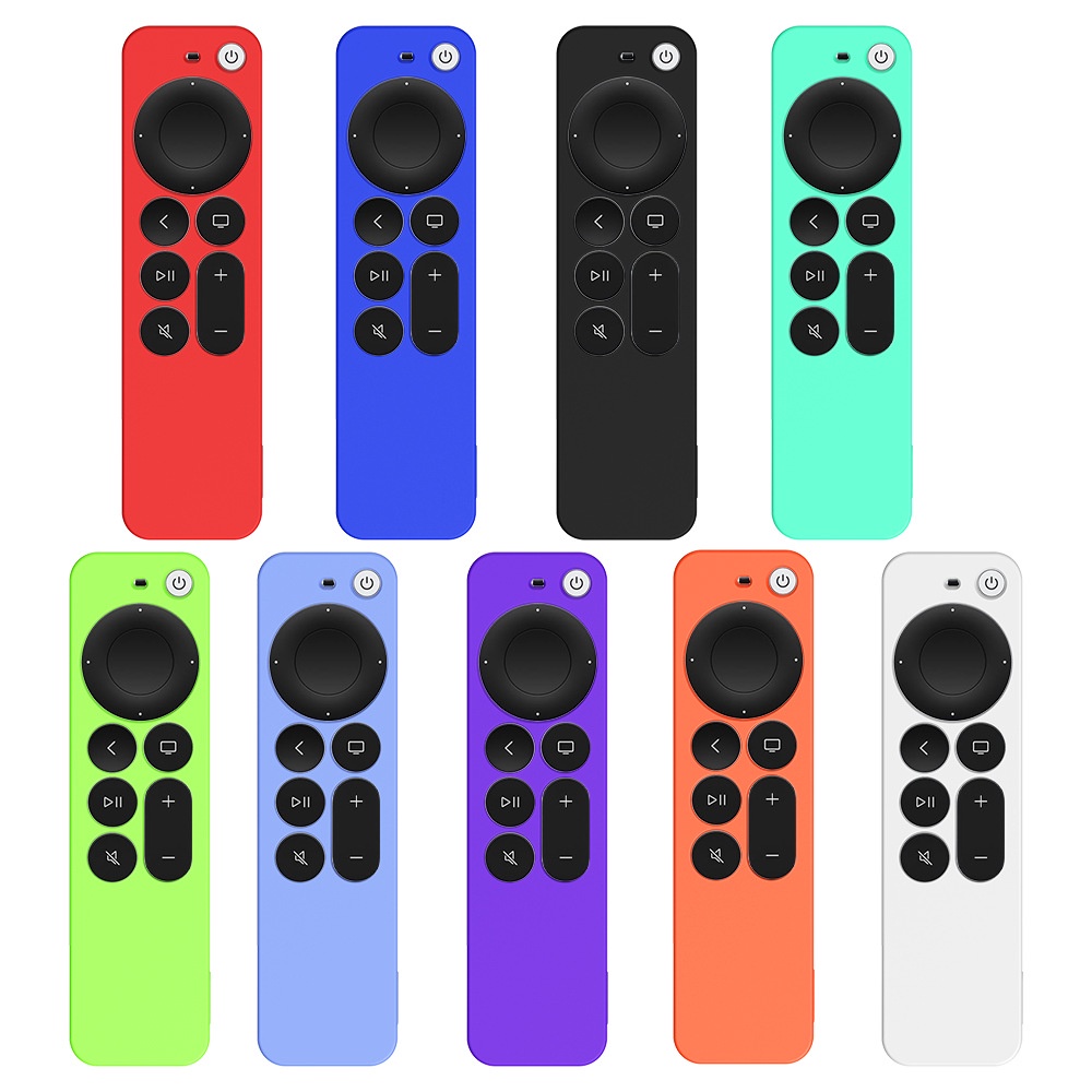 Vỏ bọc bảo vệ điều khiển từ xa silicone chống bụi bẩn chống sốc thích hợp cho Apple 2021 TV Siri Remote 4K