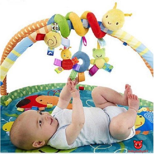 ❤J0P-Newborn Activity Spiral Stroller Hanging Toys Travel Lathe Baby Rattles Toy