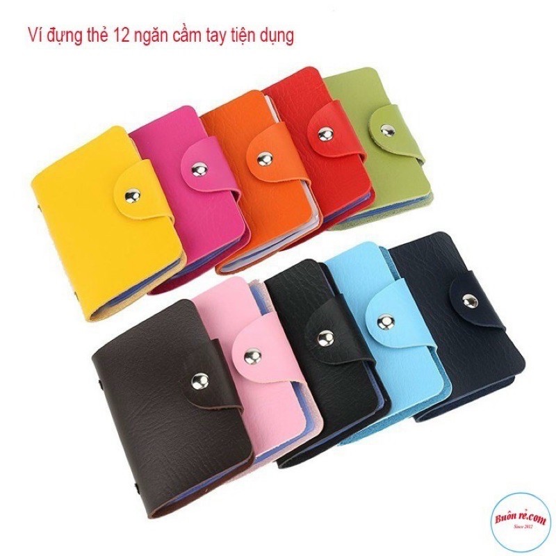 Ví đựng thẻ cầm tay 12 ngăn tiện dụng bảo vệ thẻ căn cước, thẻ tín dụng, thẻ ATM, bằng lái xe