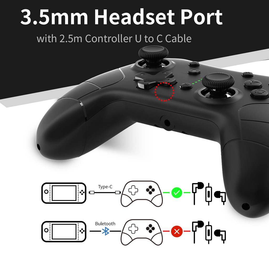 Bộ điều khiển Bluetooth không dây IINE hỗ trợ NFC Amiibo cho Nintendo Switch/Lite/OLED