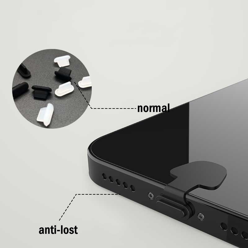 Set 2 Nút Silicon Bịt Cổng Sạc Điện Thoại / Cổng Sạc Type-C Chống Bụi Bẩn Chống Thất Lạc Tiện Dụng