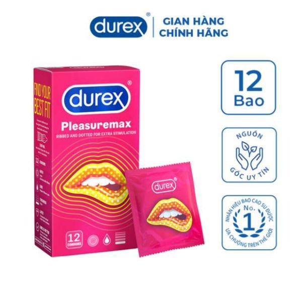 [SHOP MỚI SALE GIÁ GỐC][CHÍNH HÃNG] Bao cao su Durex Pleasuremax 12 bao