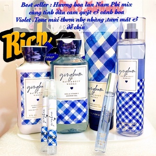 BILL GINGHAM BODY MIST XỊT THƠM - SHOWER GEL TẮM BBW USA