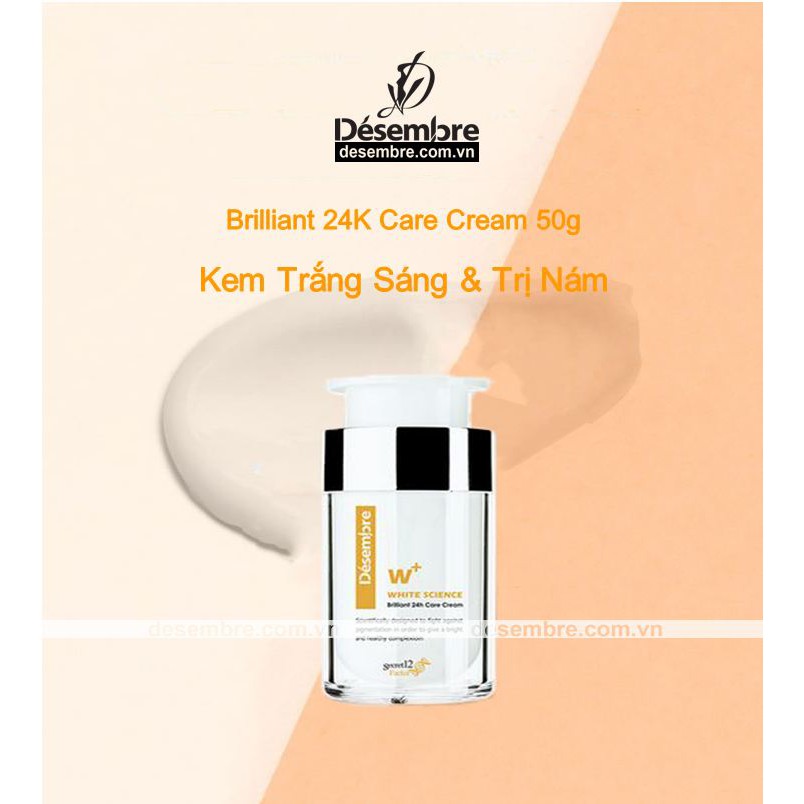 Kem Trắng Sáng & Trị Nám Désembre White Science Brilliant 24h Care Cream 50g