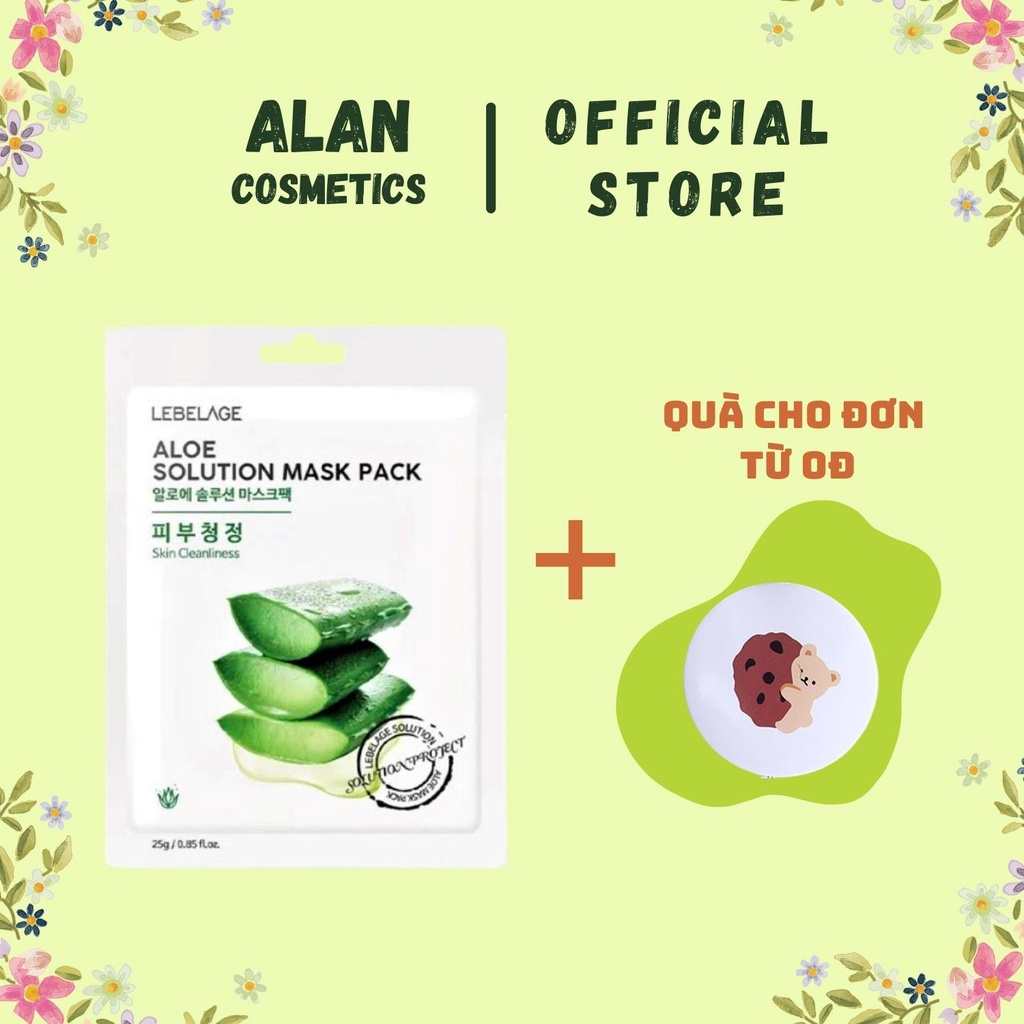 Mặt Nạ Nha Đam Lebelage Aloe Solution Mask Pack Skin Cleanliness 25g