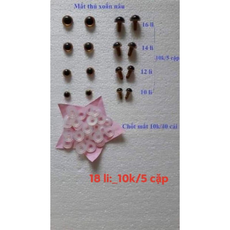 Mắt thú xoắn nâu có tròng