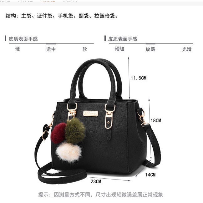 Túi xách nữ công sở da sần nhiều ngăn dáng vuông BAG U TKD159