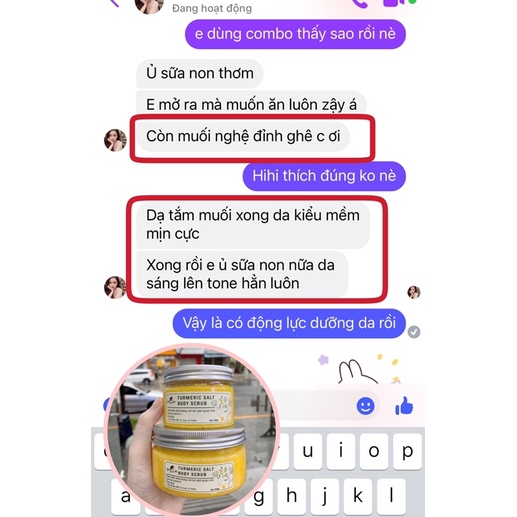 Muối Nghệ Mật Ong Tẩy Tế Bào Chết Handmade