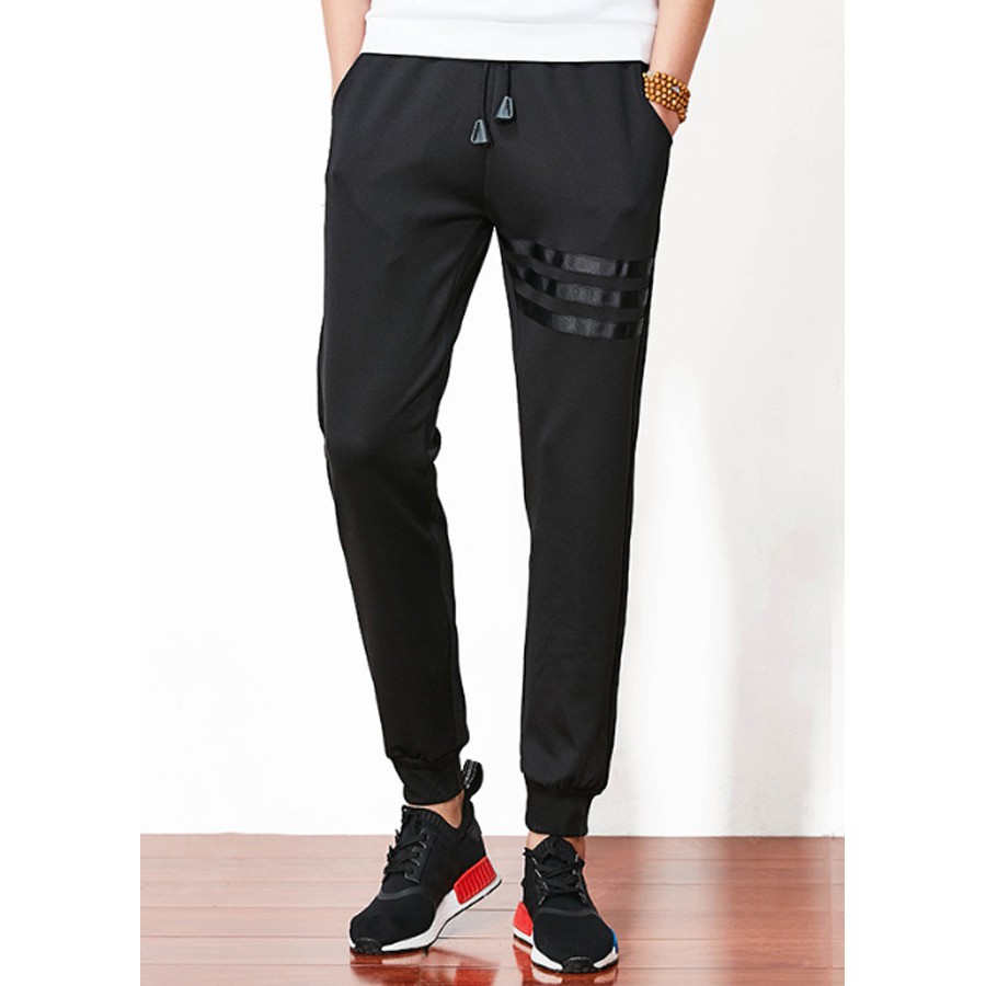 [Mã SKAMSALEP6 giảm 10% TỐI ĐA 100K đơn150K] Quần Jogger Nam màu Đen Trơn Mới (Cạp chun dây rút tiện dụng) | BigBuy360 - bigbuy360.vn