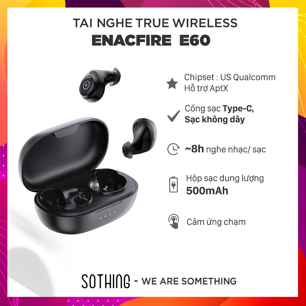 TOP AMAZON US] Tai Nghe True Wireless ENACFIRE E60 Thời Gian Nghe Nhạc 8H, Hỗ Trợ APTX