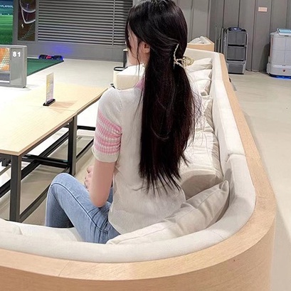 Áo thun ZHELIHANGFEI cổ polo tay ngắn màu tương phản thời trang mùa hè năng động cho nữ