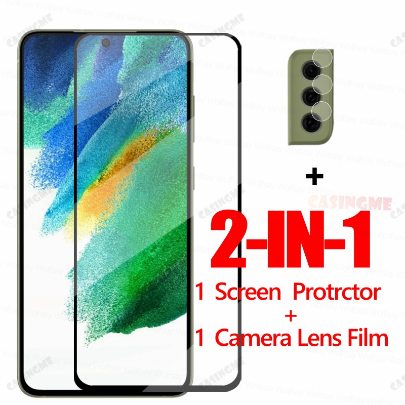 Kính Cường Lực 2 Trong 1 Bảo Vệ Camera Điện Thoại Samsung Galaxy S21 FE 5G Plus FE Ultra
