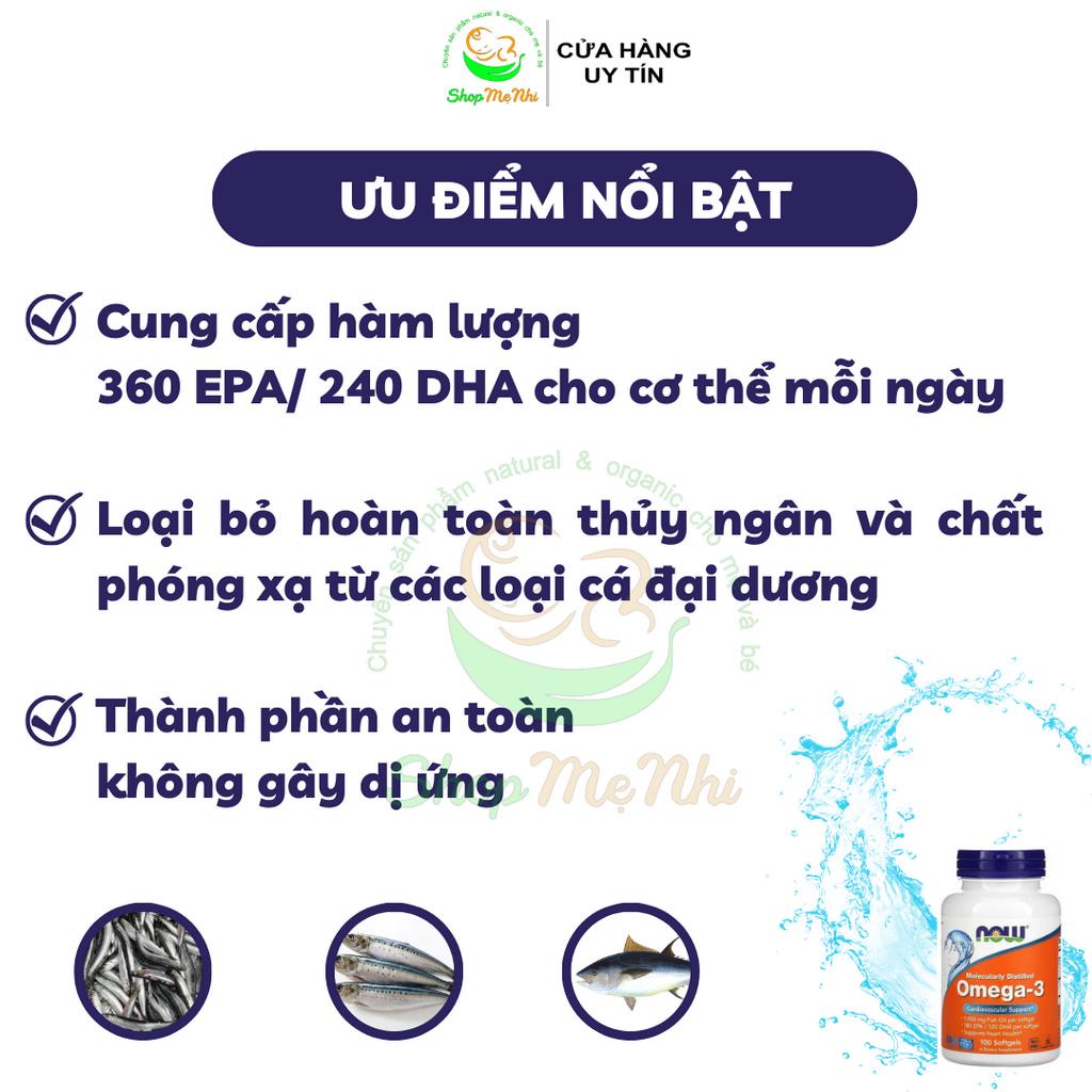 Viên uống dầu cá Omega 3 Now 180 EPA/120 DHA – 200 viên.
