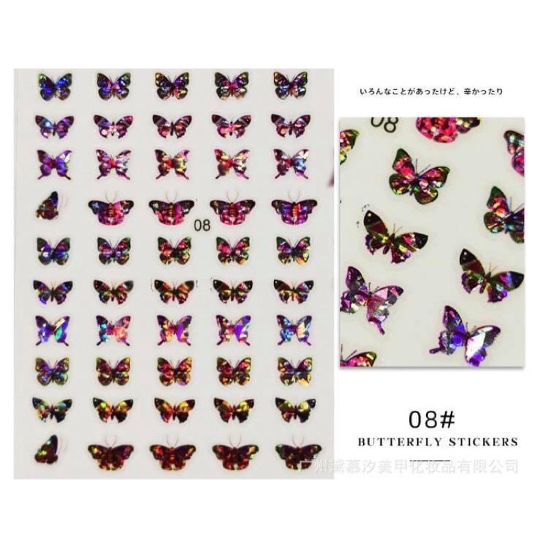 Sticker bướm lazer