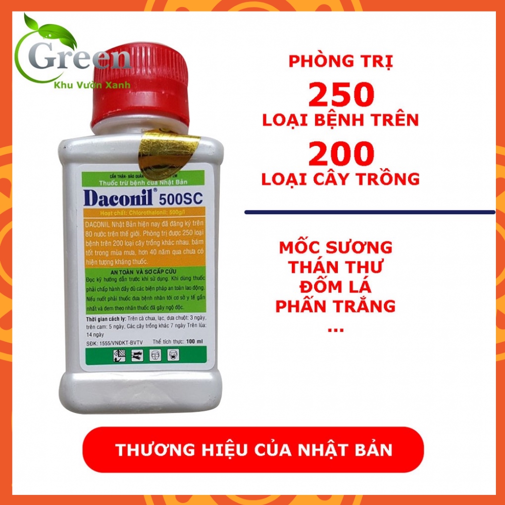 Thuốc Trừ Nấm Bệnh Nhật Bản Daconil 500SC - chai 100ml