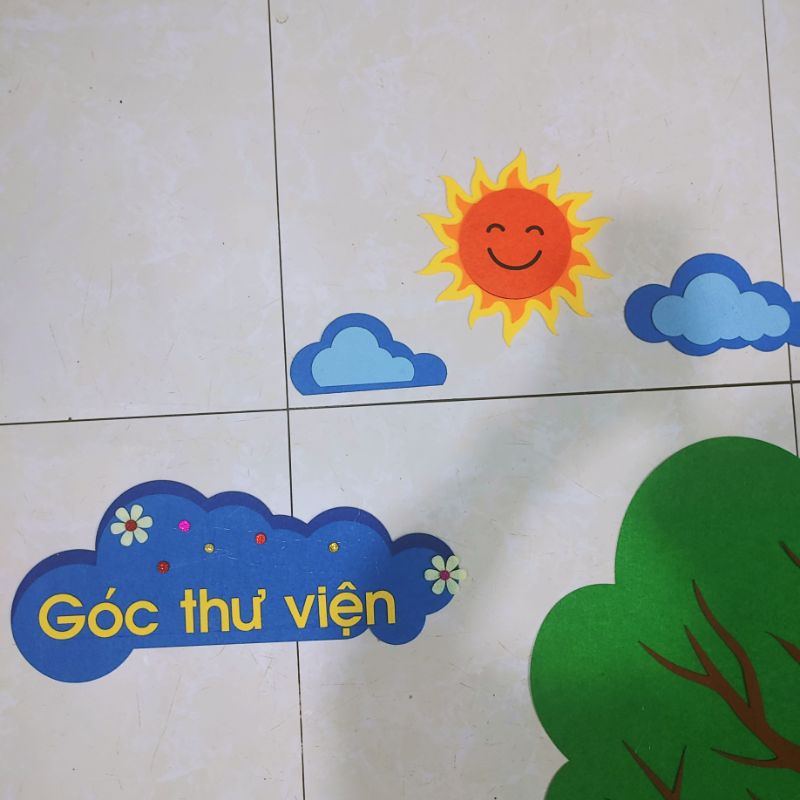 Bộ tranh vải nỉ trang trí lớp học mầm non