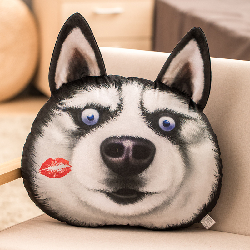❤Gối hình đầu chó Husky 3D vui nhộn kích thước 50cm