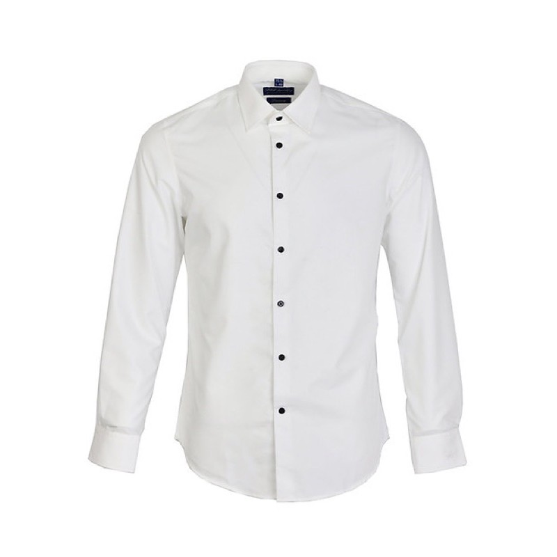 Áo sơ mi nam cúc đen 2 màu Đen-Trắng không nhăn, xuất xịn chuẩn form | BigBuy360 - bigbuy360.vn