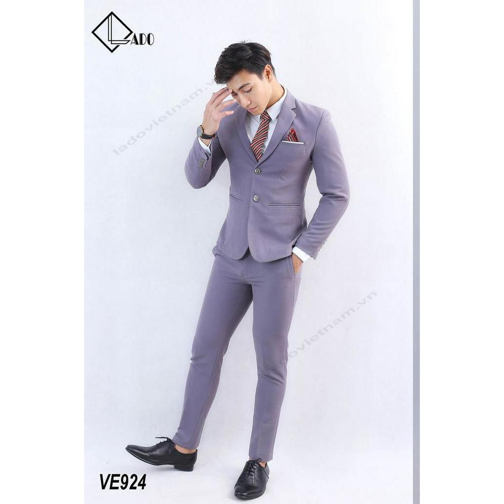 Bộ Vest 2 nút màu xám nhạt LADO 924