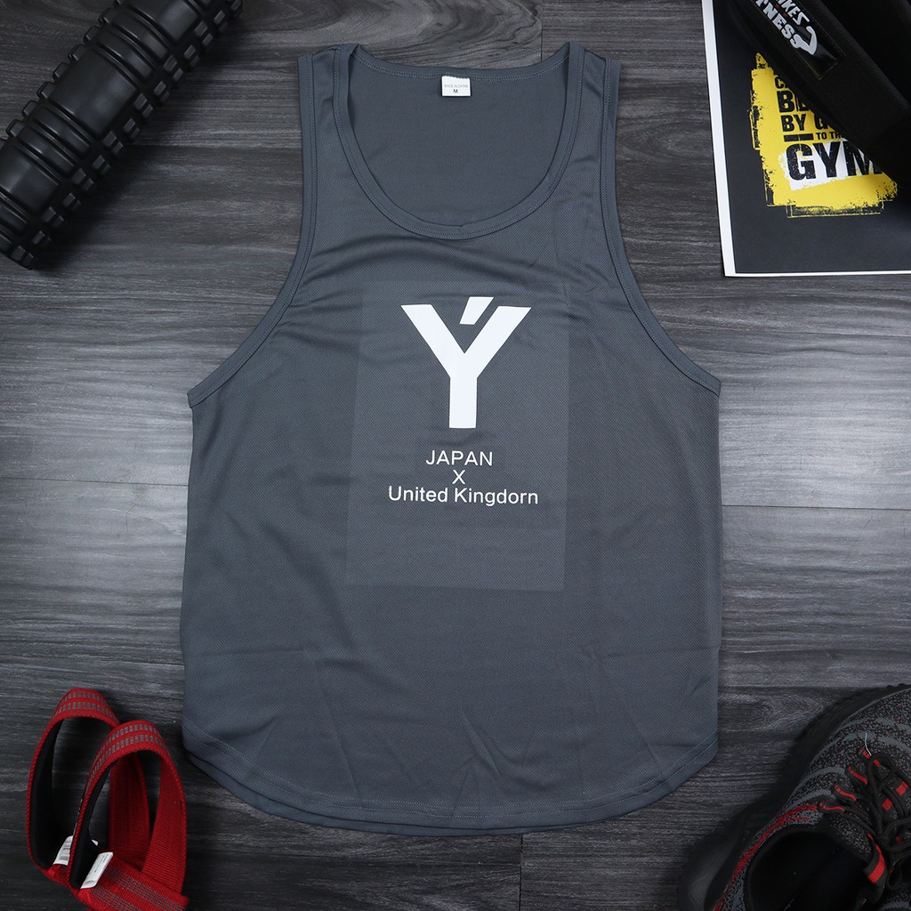 Áo tank top, áo ba lỗ tập gym nam YT chất vải thun lưới