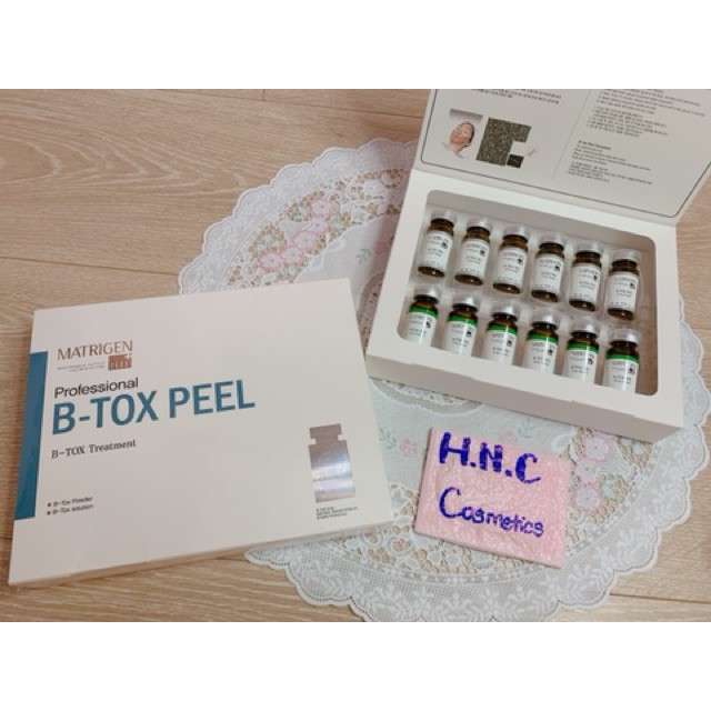 Bộ thay da sinh học B-Tox Peel bằng tảo Silic (bộ 2 màu 6 cặp tảo )