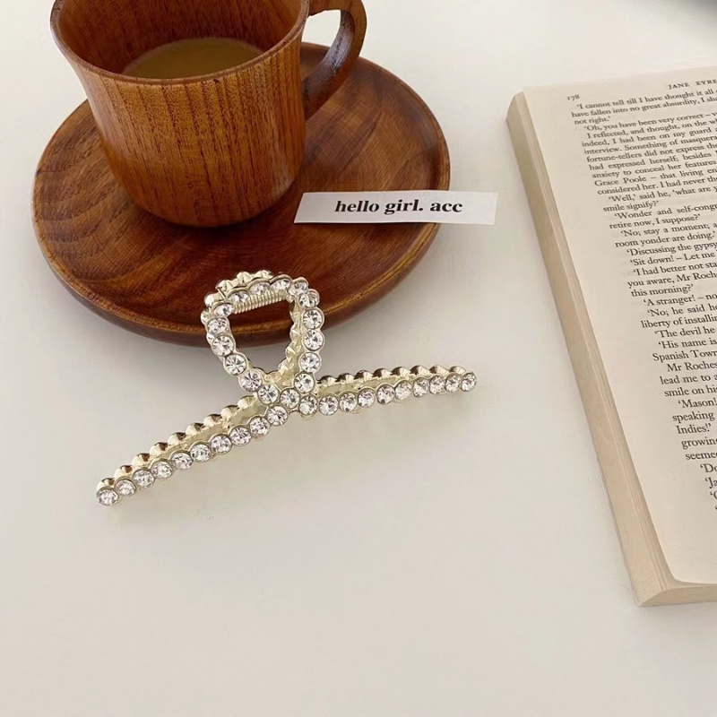 Phụ nữ Hàn Quốc Thời trang dễ thương Kẹp tóc hợp kim lớn