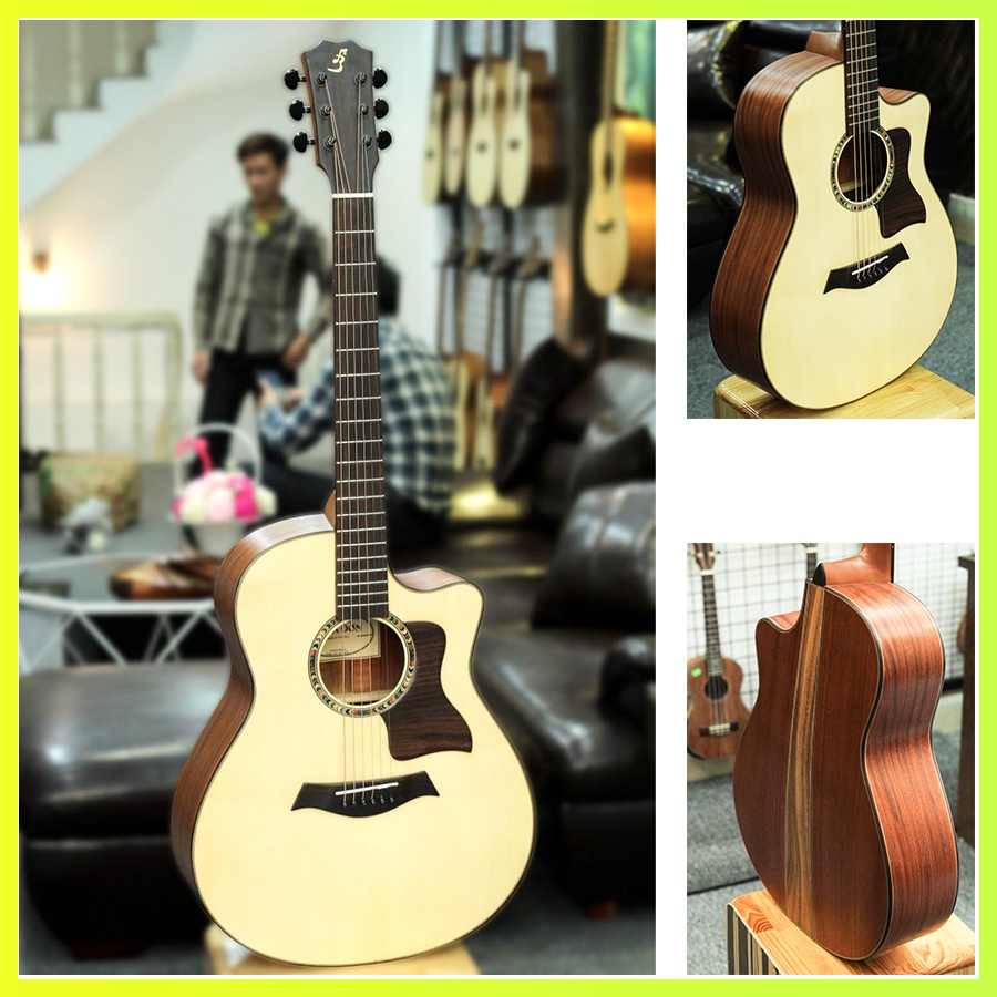 Đàn Guitar Acoustic Ba Đờn Taylor T350+ Tặng bao da +capo + pic + ty chỉnh cần