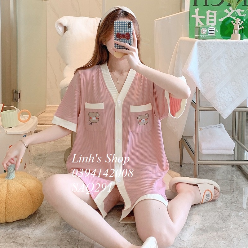 Set Bầu Bộ Bầu Mặc Nhà Sau Sinh Cho Bé Bú Bé Ti-SAQ291