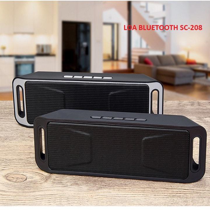 GIÁ KHUYẾN MẠI Loa Nghe Nhạc Bluetooth Ngoài Trời SC208 Âm Bass Cực Mạnh Chuyên Dùng Cho Cả Gia Đình Và Đi Phượt Cực Đã