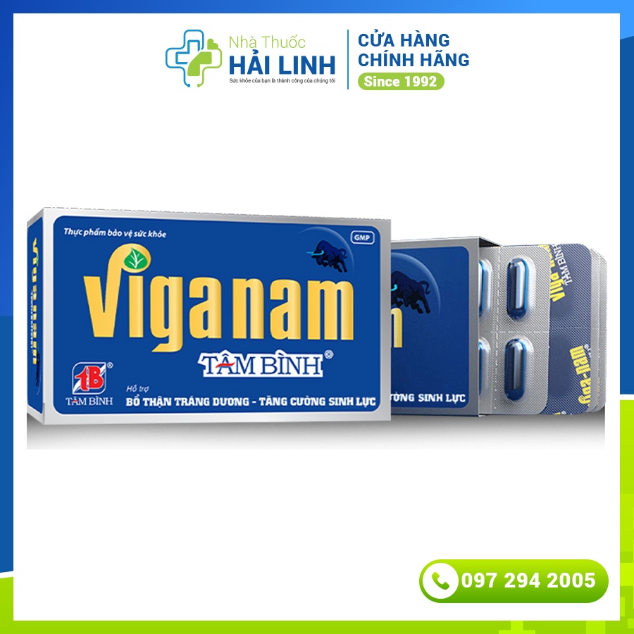 Viganam tâm bình – Hỗ trợ bổ thận tráng dương, đại bổ nguyên khí, giảm tiểu đêm do thận yếu