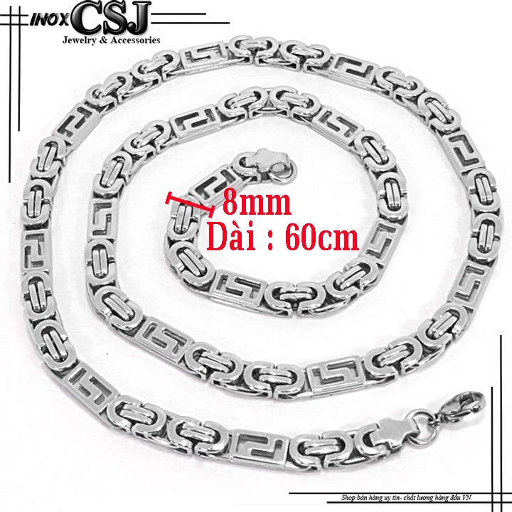 DÂY CHUYỀN NAM INOX 8MM PHONG CÁCH HÀN QUỐC đẹp mà chất
