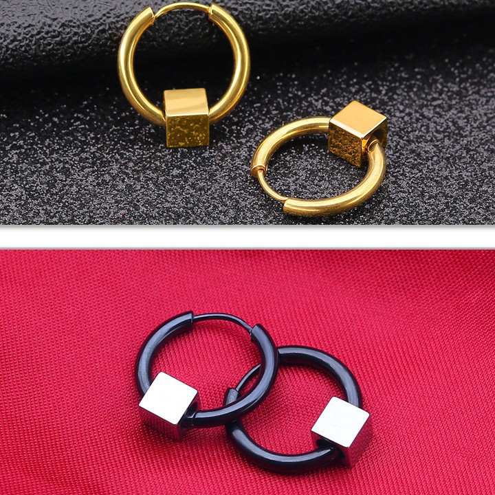 Bông Tai Nam Khuyên Tròn Titan Không Đen TT 1412 - 1 cặp