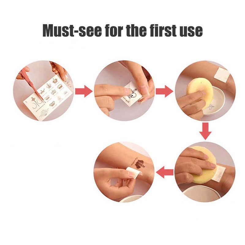 Set 10 tờ hình xăm dán tạm thời nhiều họa tiết tùy chọn cho trẻ em