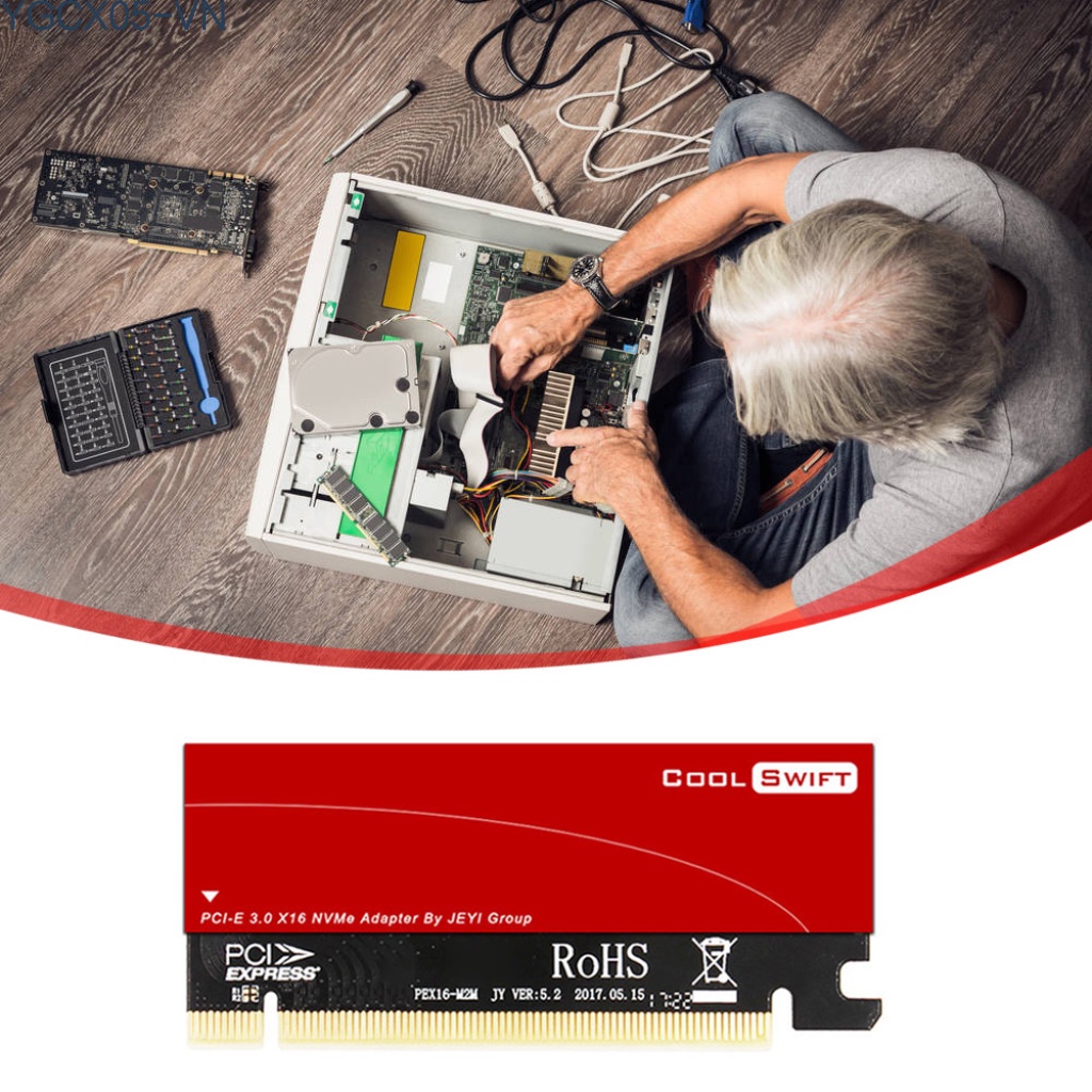 Adapter Chuyển Đổi Pcie M2 Ssd Nvme Sang Pcie Ssd 2280 Ngff M.2 Pci-E X16 | BigBuy360 - bigbuy360.vn