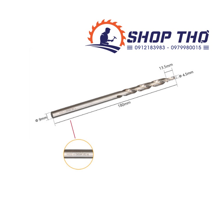 Mũi khoan chéo Wnew 9mm chất lượng cao