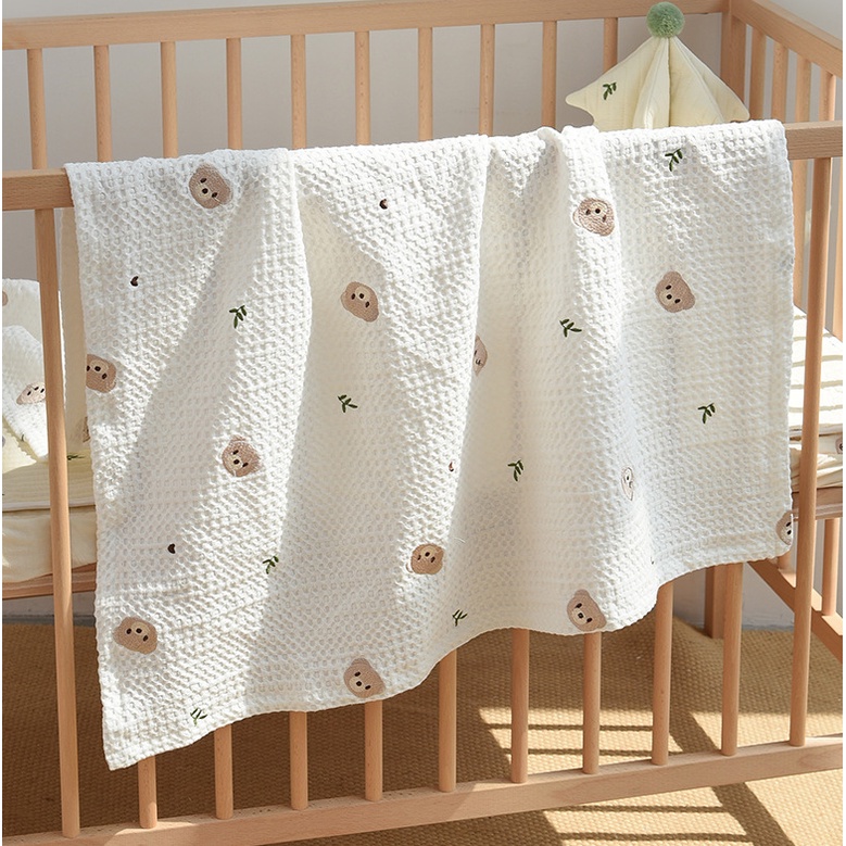 Chăn Gạc Em Bé Sơ Sinh Bằng Sợi Tre cotton Nguyên Chất Thoáng Khí Mùa Hè