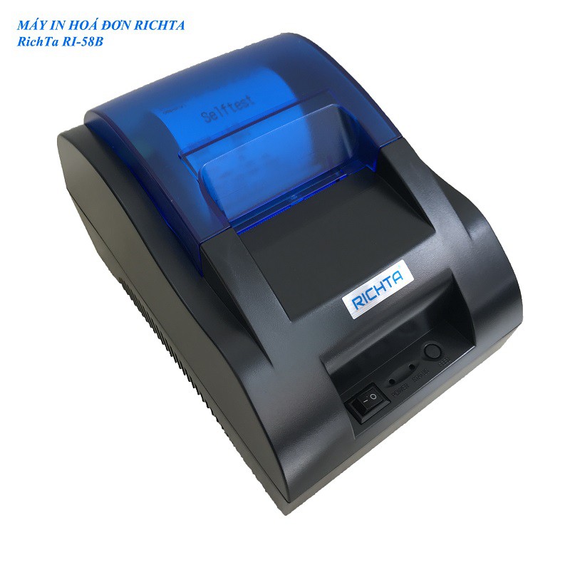 Máy in hóa đơn Richta RI-58 (Khổ K57), kết nối điện thoại và máy tính(tặng 2 cuộn giấy in k57)