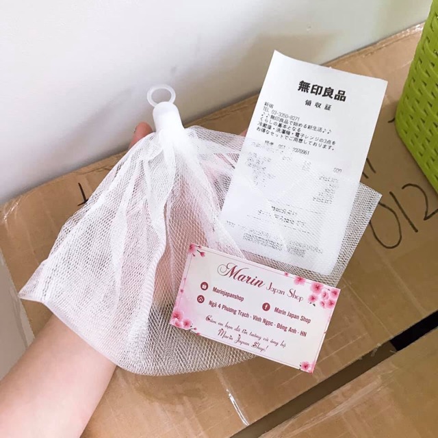 (Chuẩn Nhật,đủ bill) Lưới tạo bọt khi rửa mặt của Muji Nhật Bản
