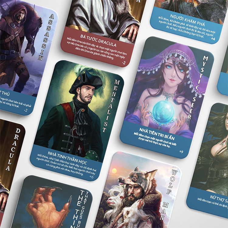 Bài MA SÓI việt hóa 64 lá CHẤT GIẤY DÀY- siêu tiện lợi