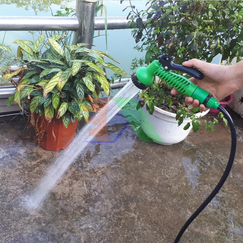 Bộ vòi xịt nước tưới cây, rửa xe 7 trong 1, kèm dây 8/11