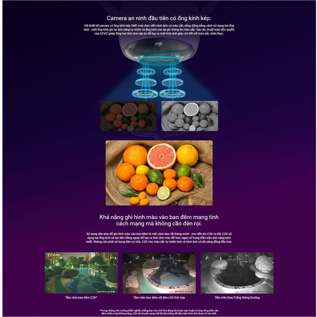 Camera Wifi EZVIZ Ngoài Trời C3X (CS-CV310) 2.0MP 1080P , có màu ban đêm, báo động công nghệ AI | BigBuy360 - bigbuy360.vn