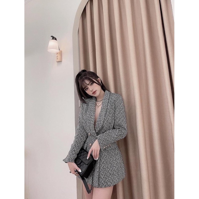 🌺Ảnh Thật🎁 Áo Khoác Dạ 🎁 Áo dạ vest 🎁 Áo kẻ kẻ ziczac 🎁 Hàng Mai Phương Bùi | BigBuy360 - bigbuy360.vn