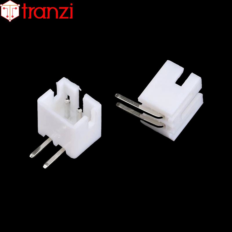 Giắc cắm header 2.0mm PH2.0 2P chân cắm cong trắng - túi 50 cái